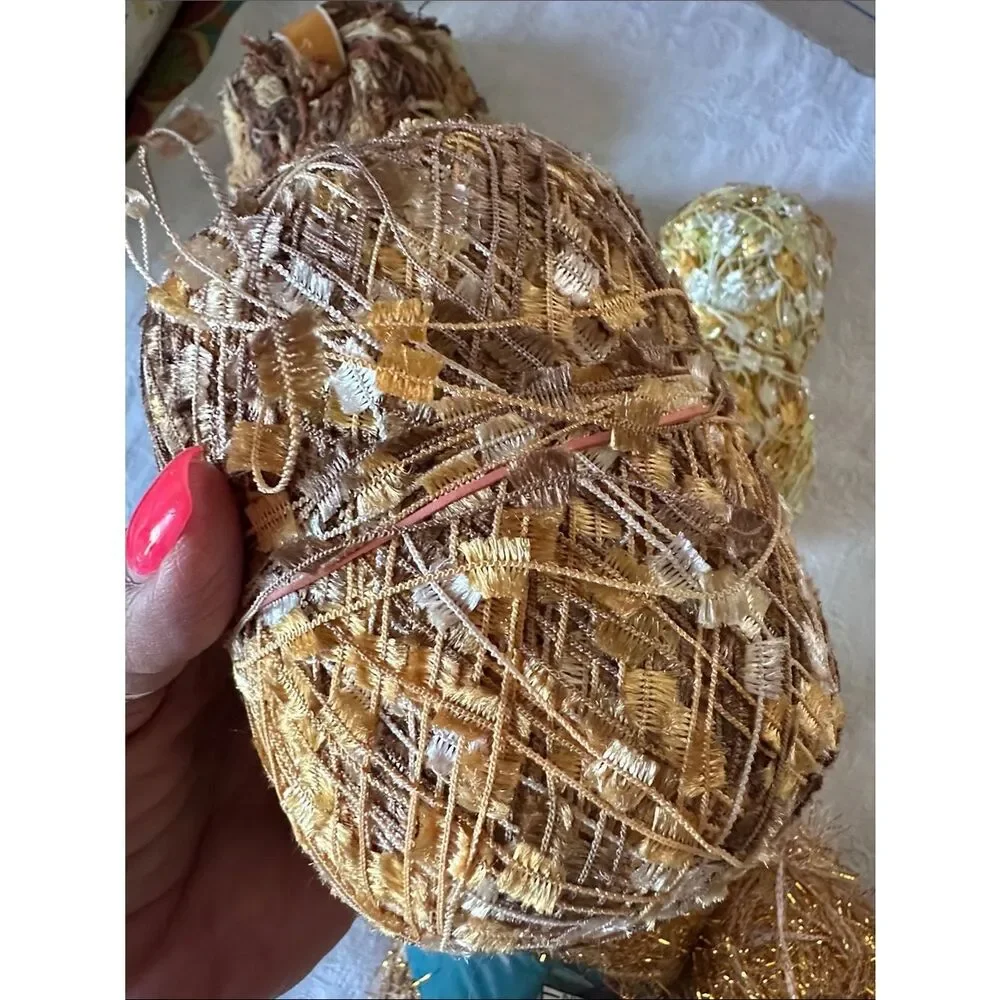 Yarn Bundle Gold Decorative Party Yarn Multipack